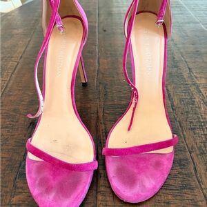 Stuart Weitzman Fuchsia Strappy Heels